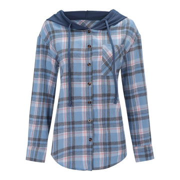 Plaid Long-Sleeve Top