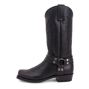 Men Leather Knight Boots