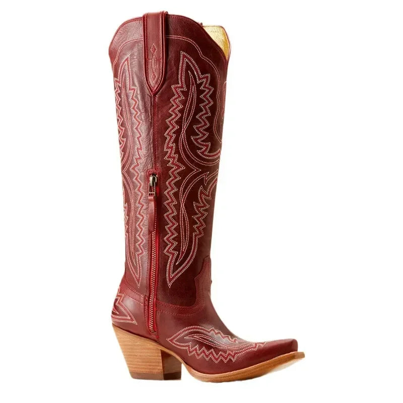 Women Mid-Calf Leather Boots | Wild West Clothes Women Mid-Calf Leather Boots | Wild West Clothes