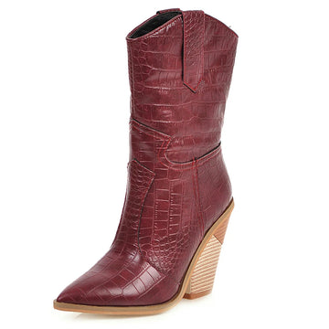 Women Wedge Leather Boots