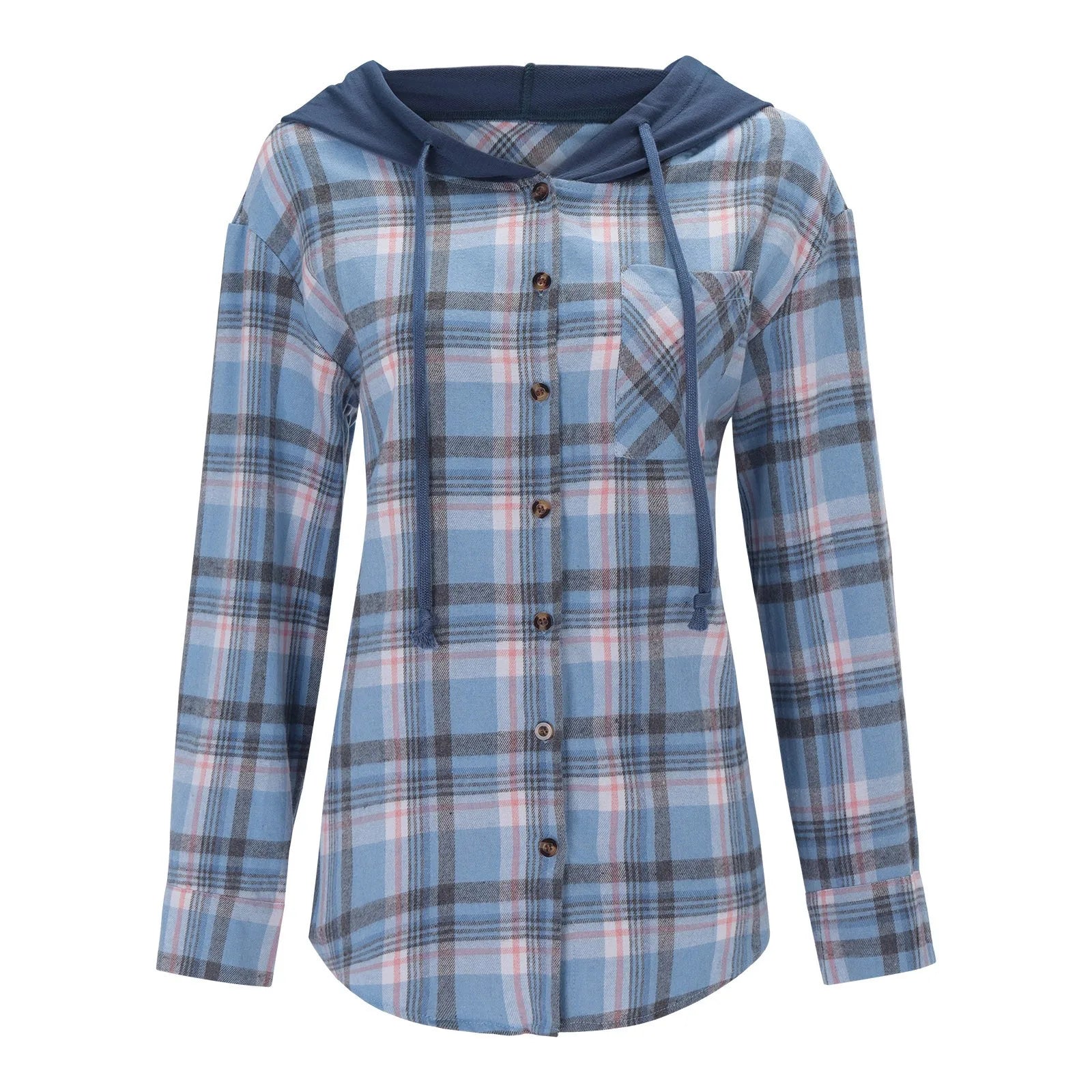 Plaid Long-Sleeve Top