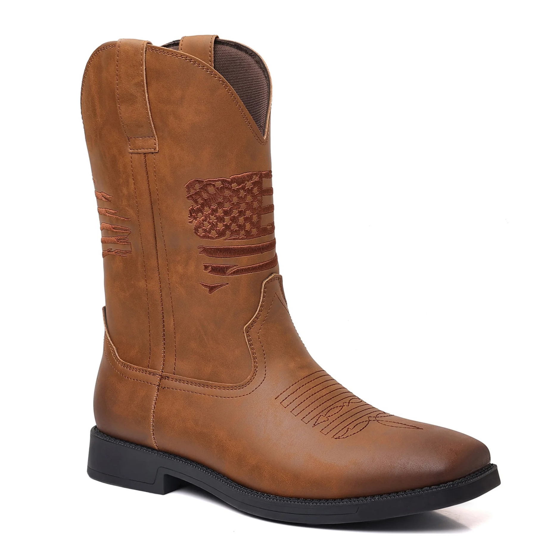 Men Mid-Calf Leather Boots