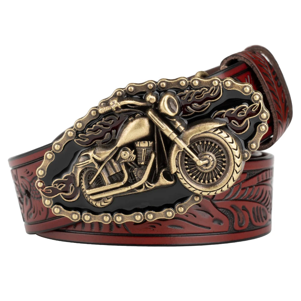 Motorcycle Leather Cowboy Belt