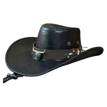 Western Cowgirl Leather Hat