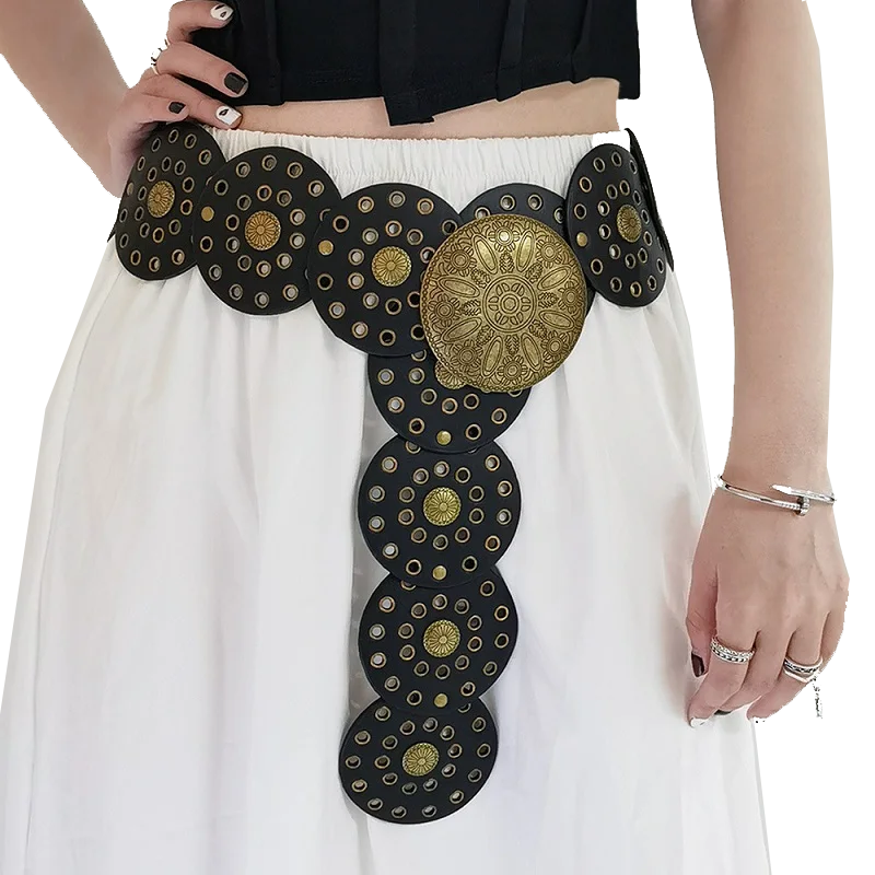 Western Vintage Hollow Metal Denim Belt